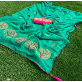 Pure Heavy Moss Chiffon Saree